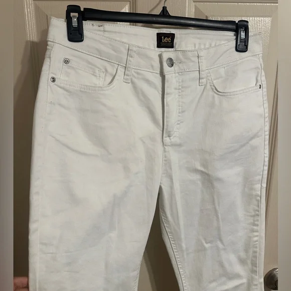 Lee Women's Skinny Cropped Stretch Capri Jeans, White, Sz 12M - Picture 5 of 10